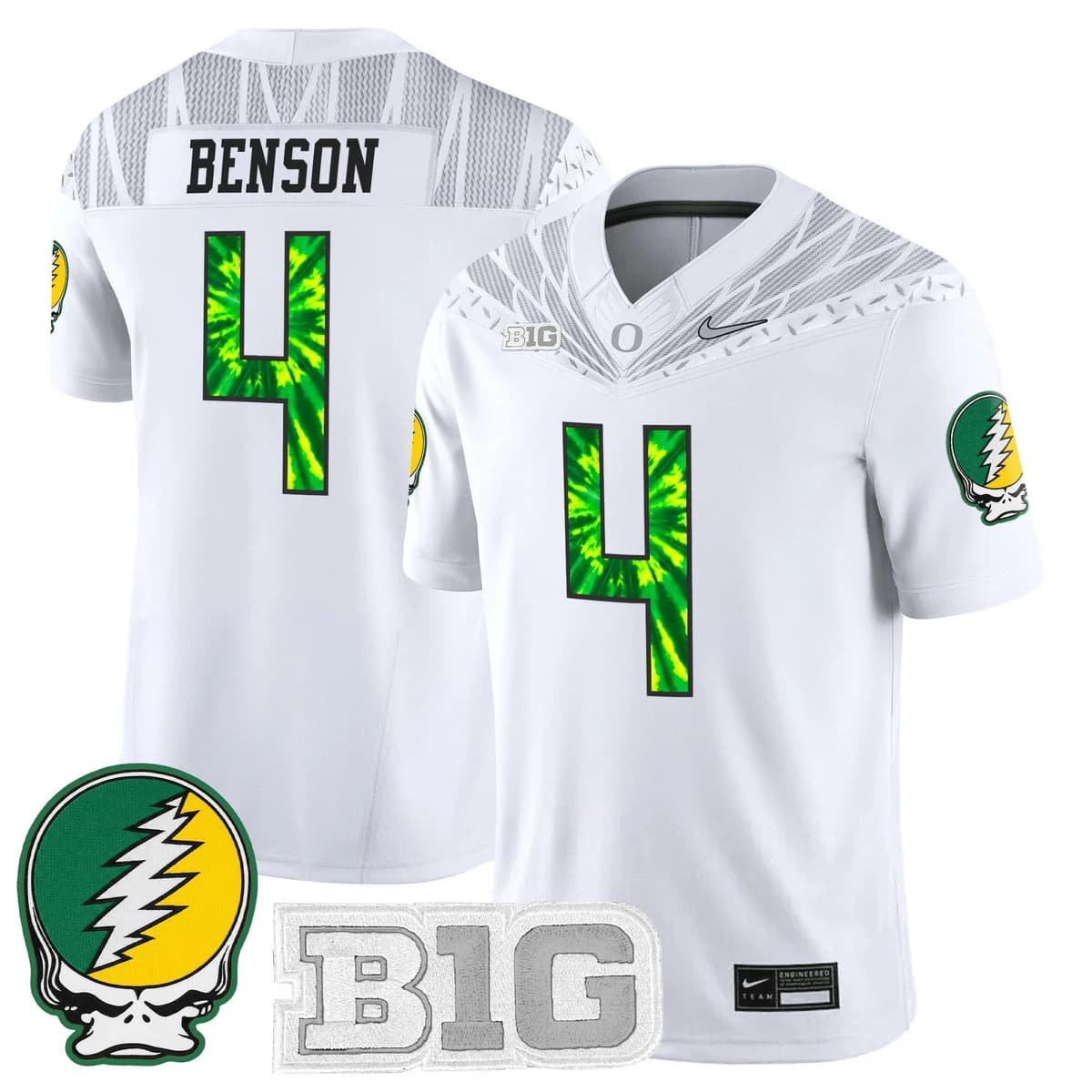 Men's Oregon Ducks 2025 Grateful Ducks Vapor Limited Jersey - All Stitched Malik Benson 4