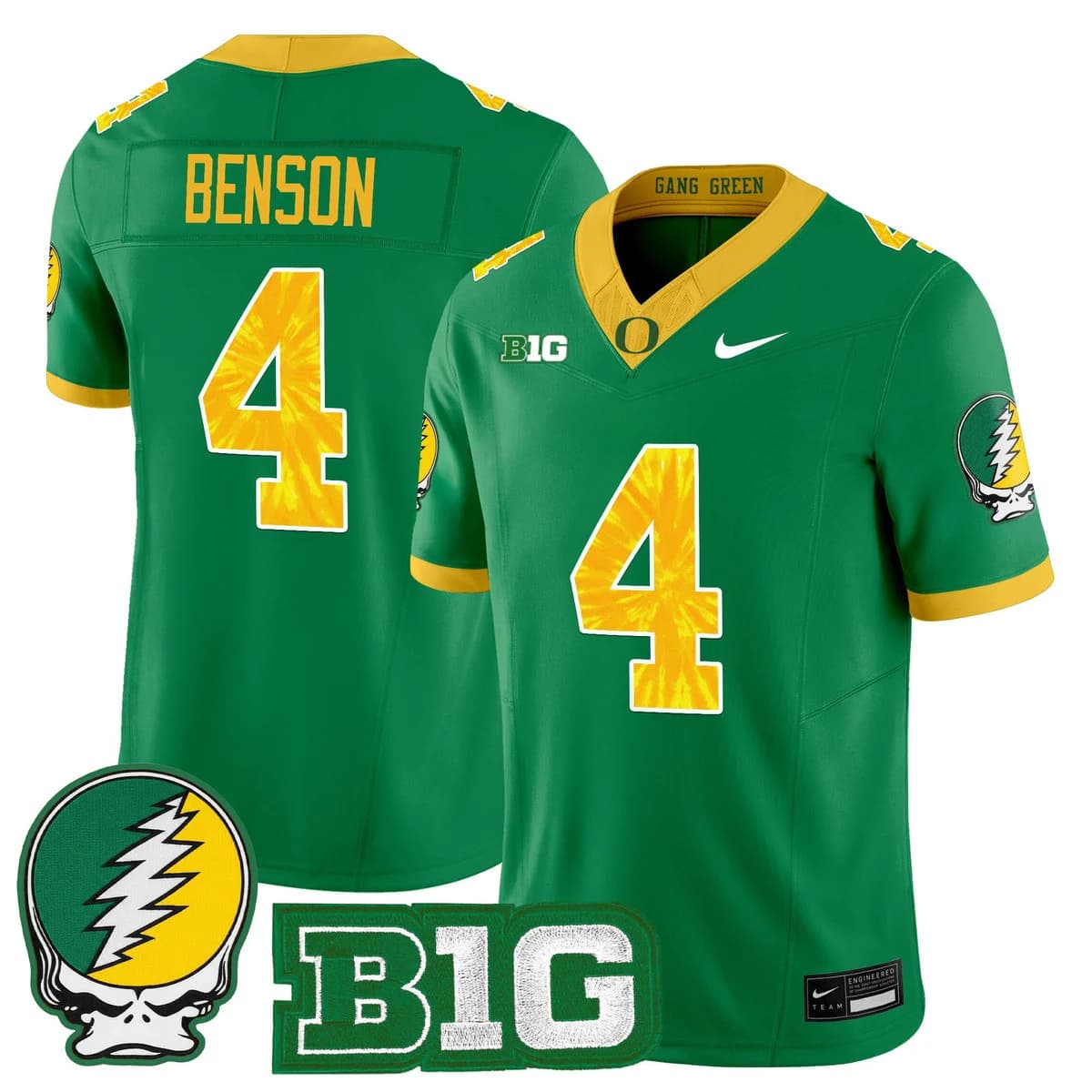 Men's Oregon Ducks 2025 Grateful Ducks Vapor Limited Jersey - All Stitched Malik Benson4