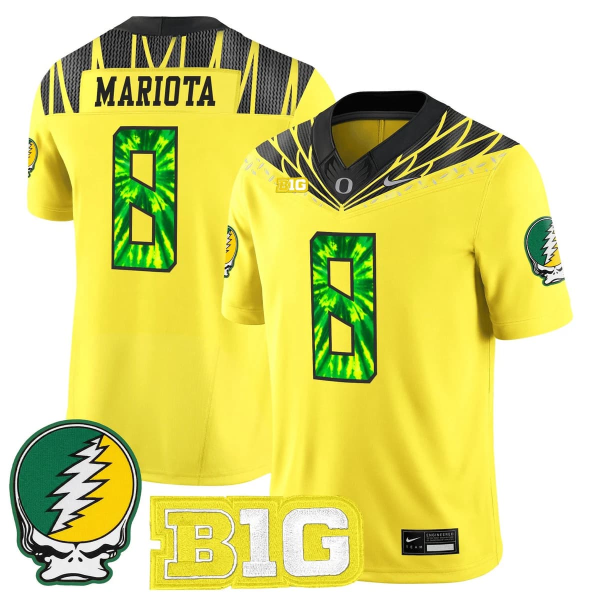 Men's Oregon Ducks 2025 Grateful Ducks Vapor Limited Jersey - All Stitched Marcus Mariota   8