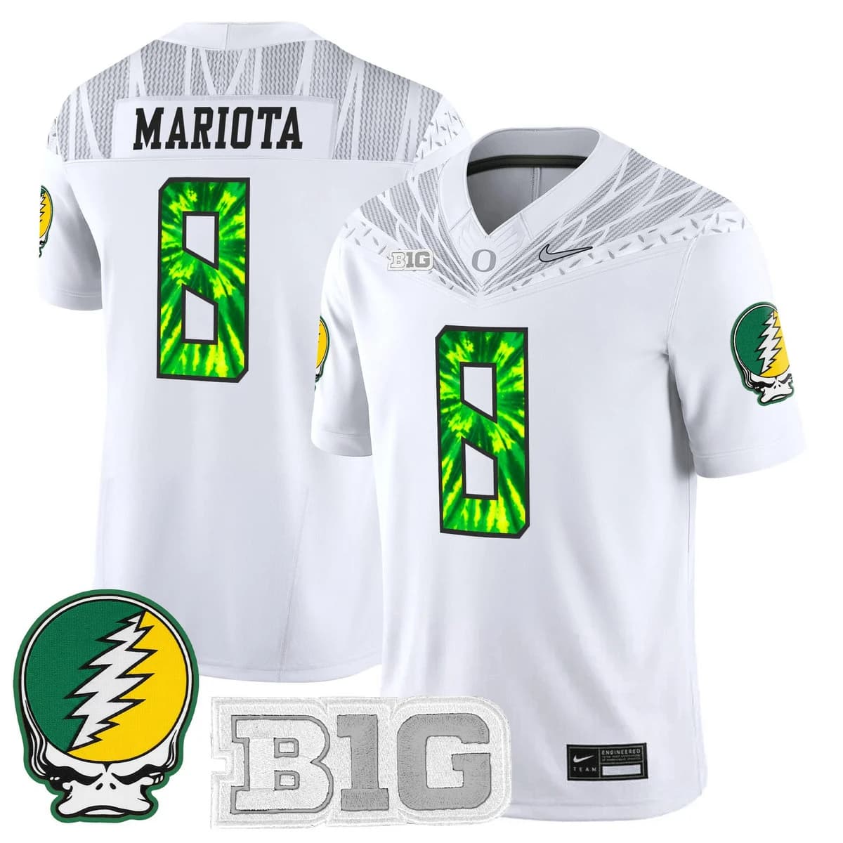 Men's Oregon Ducks 2025 Grateful Ducks Vapor Limited Jersey - All Stitched Marcus Mariota 8