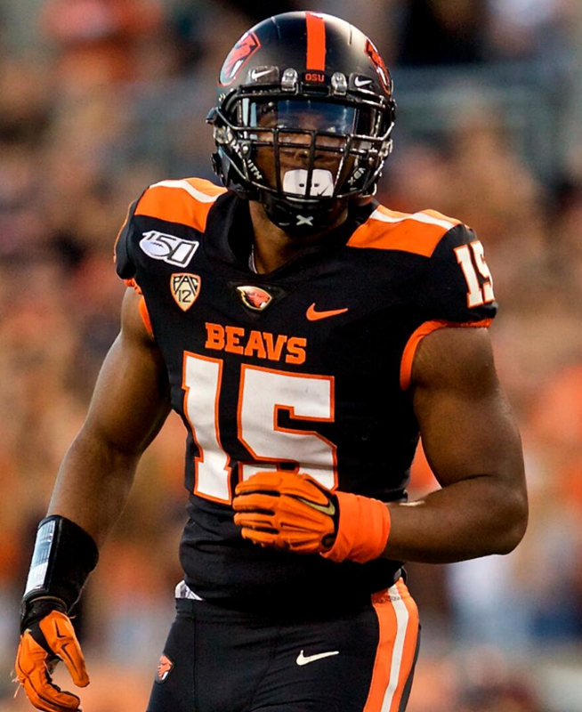 Men's Oregon State Beavers #15 Addison Gumbs Black Nike College Football Jersey