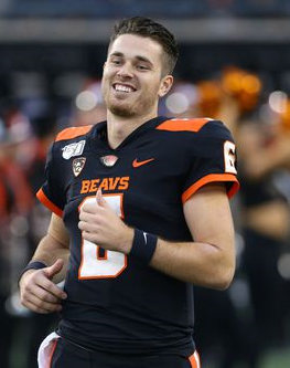 Men's Oregon State Beavers #6 Jake Luton Black Nike College Football Jersey