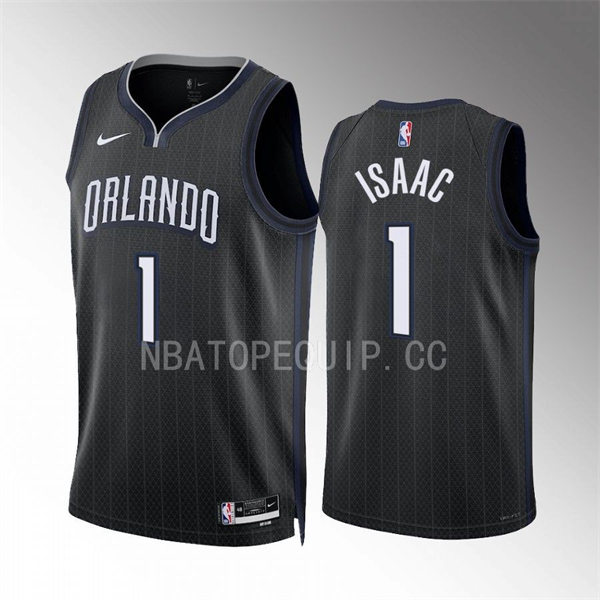 Men's Orlando Magic #1 Jonathan Isaac 2022-23 City Edition Swingman Jersey Black