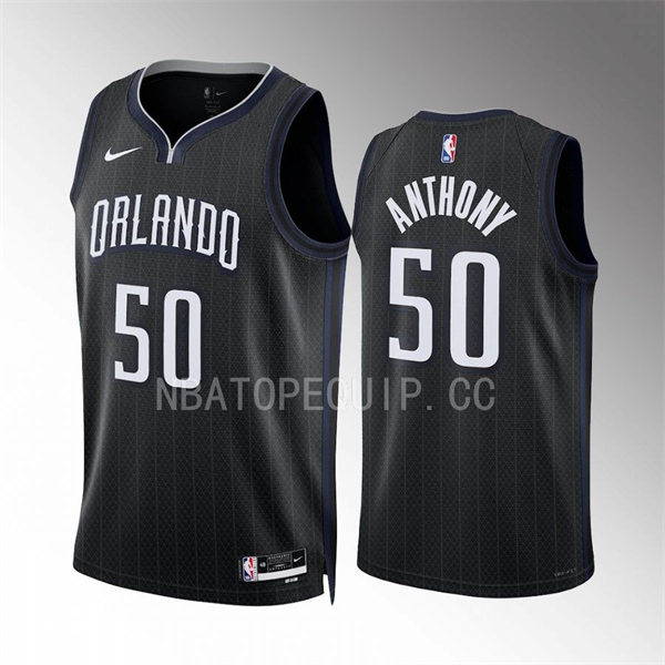 Men's Orlando Magic #50 Cole Anthony 2022-23 City Edition Swingman Jersey Black