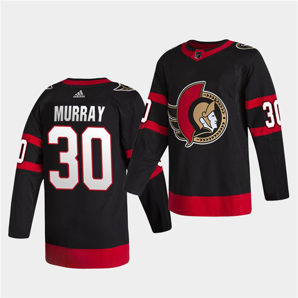 Men's Ottawa Senators #30 Matt Murray adidas Black Home Jersey Stitched