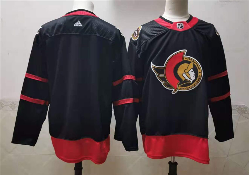 Men's Ottawa Senators Blank adidas Black Home Team Jersey Stitched