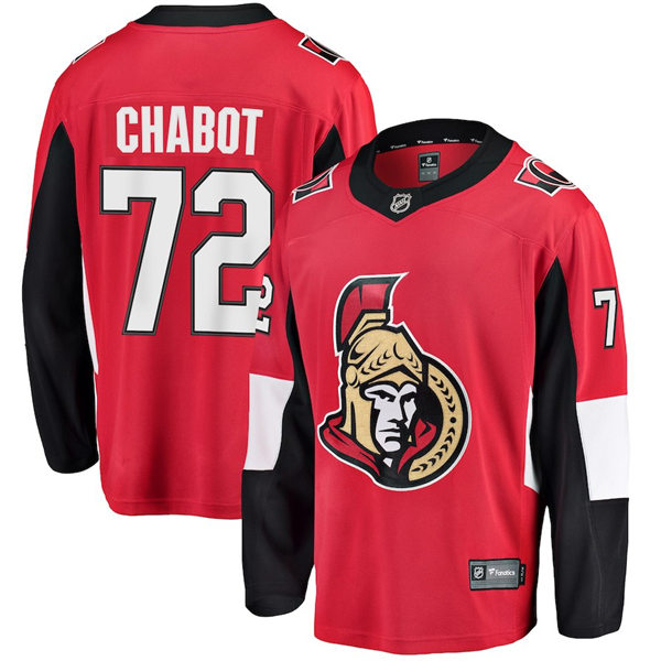 Men's Ottawa Senators Thomas Chabot Adidas Red Breakaway Player Jersey Stitched