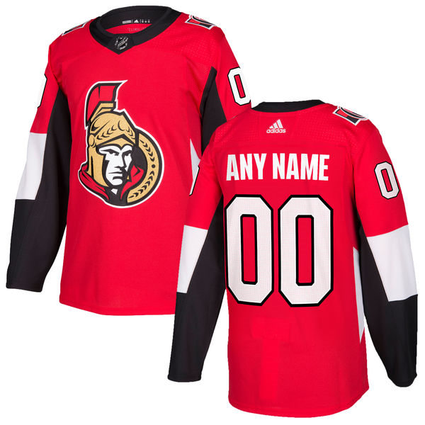 Men's Ottawa Senators adidas Red Authentic Custom NHL Jersey Stitched