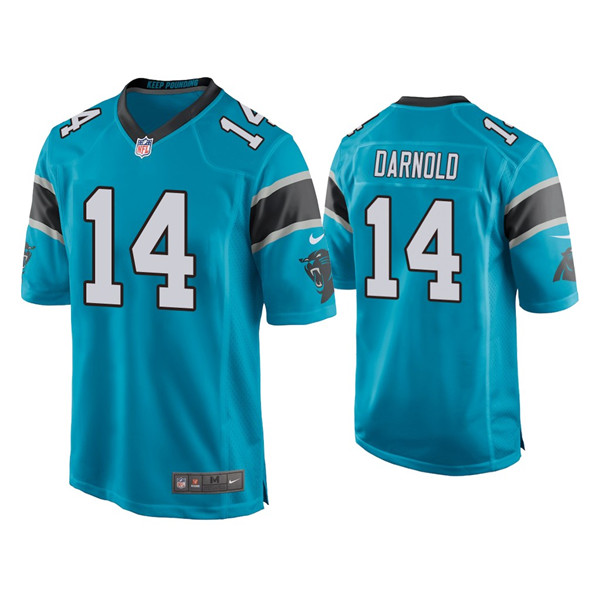 Men's Panthers #14 Sam Darnold Vapor Limited Blue Jersey