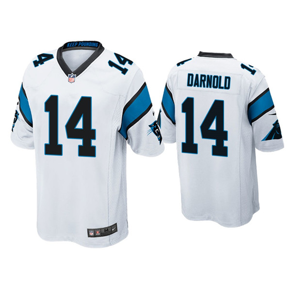 Men's Panthers #14 Sam Darnold Vapor Limited White Jersey