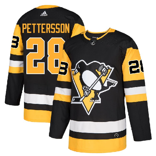 Men's Penguins #28 Marcus Pettersson Black Jersey
