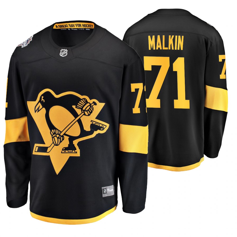 Men's Penguins #71 Evgeni Malkin Black 2019 Stadium Series Breakaway Fanatics Branded Jersey