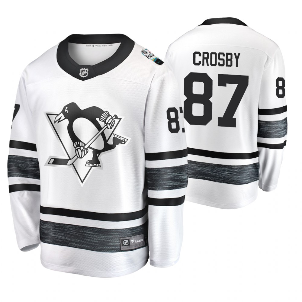 Men's Penguins #87 Sidney Crosby White 2019 NHL All-Star Jersey