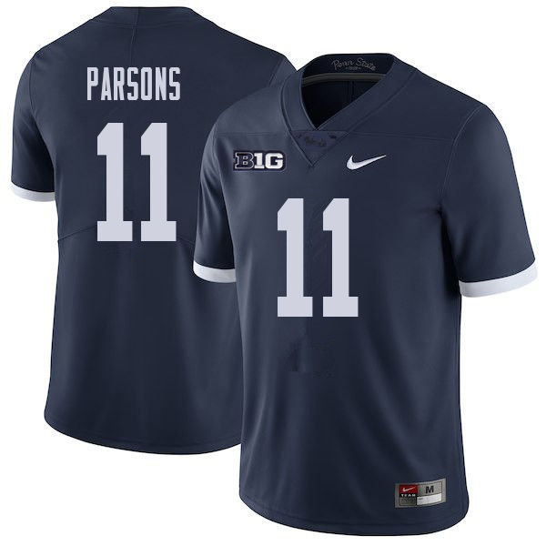 Men's Penn State Nittany Lions #11 Micah Parsons Nike Navy Retro Limited Football Jersey