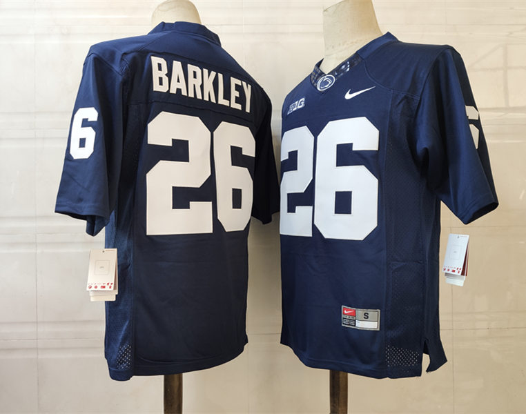 Men's Penn State Nittany Lions #26 Saquon Barkley Nike Navy with Name College Football Jersey