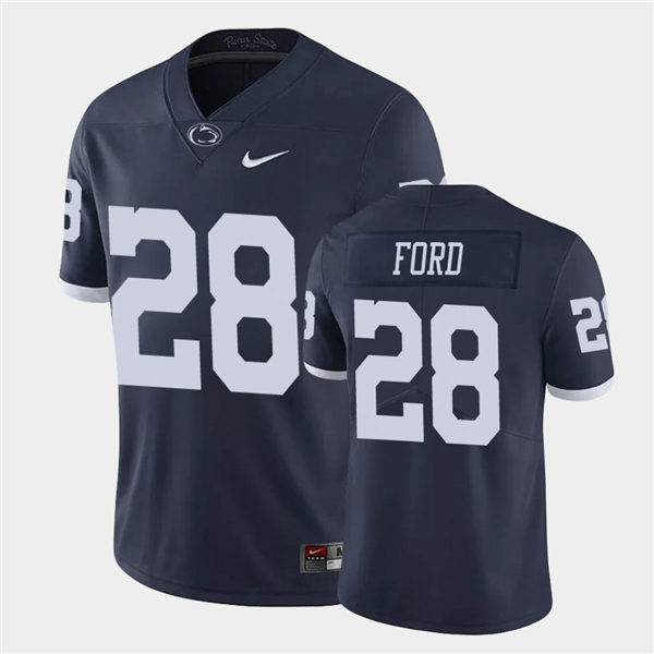 Men's Penn State Nittany Lions #28 Devyn Ford Nike Navy Retro Limited Football Jersey