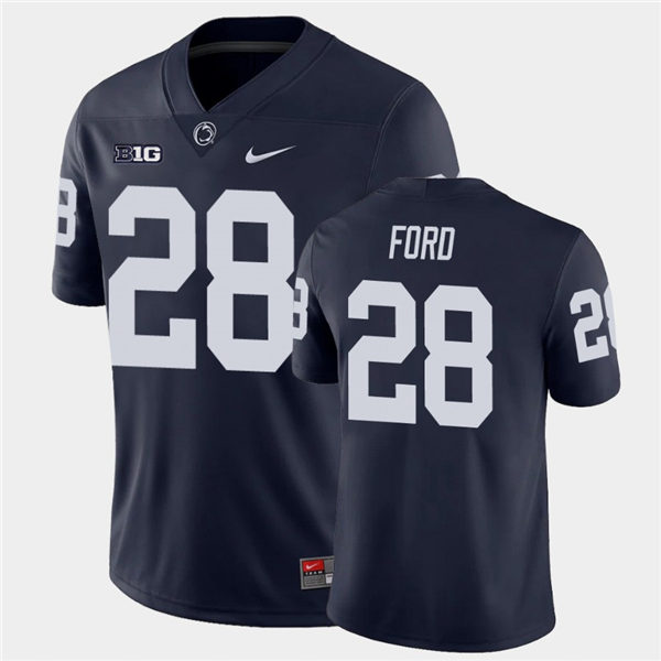 Men's Penn State Nittany Lions #28 Devyn Ford Nike Navy with Name College Football Jersey