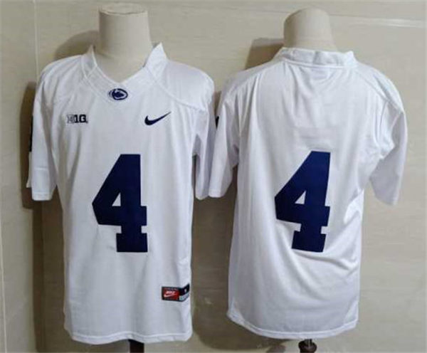 Men's Penn State Nittany Lions #4 Journey Brown Nike White College Game Football Jersey