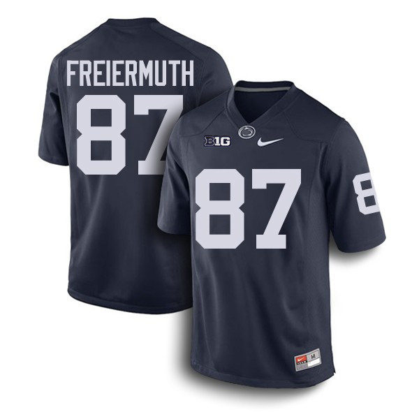 Men's Penn State Nittany Lions #87 Pat Freiermuth Nike Navy with Name College Football Jersey