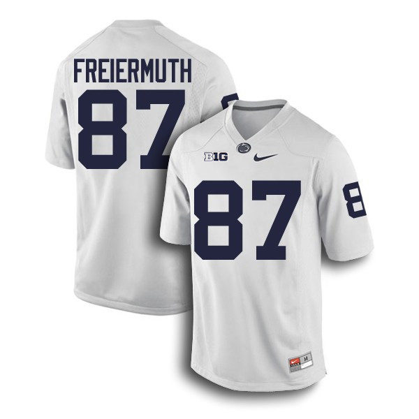 Men's Penn State Nittany Lions #87 Pat Freiermuth Nike White with Name College Football Jersey