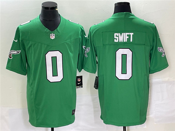 Men's Philadelphia Eagles #0 Da??andre Swift Green 2023 F.U.S.E. Vapor Untouchable Stitched Football Jersey