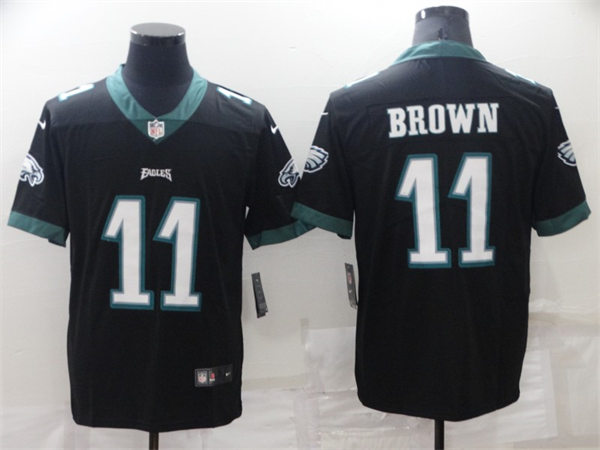 Men's Philadelphia Eagles #11 A.J. Brown Nike Black Vapor Limited Jersey