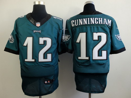 Men's Philadelphia Eagles #12 Randall Cunningham Retired Player Green Nik Elite Jersey