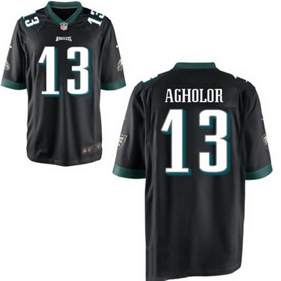 Men's Philadelphia Eagles #13 Nelson Agholor Alternate Black Nike Elite Jersey