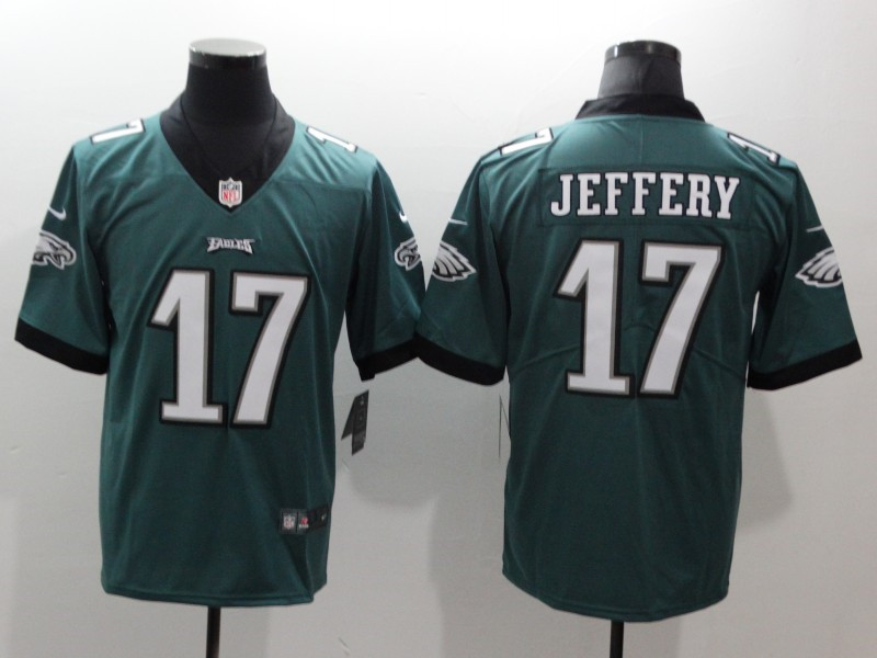 Men's Philadelphia Eagles #17 Alshon Jeffery Nike Green NFL Vapor Limited Jersey