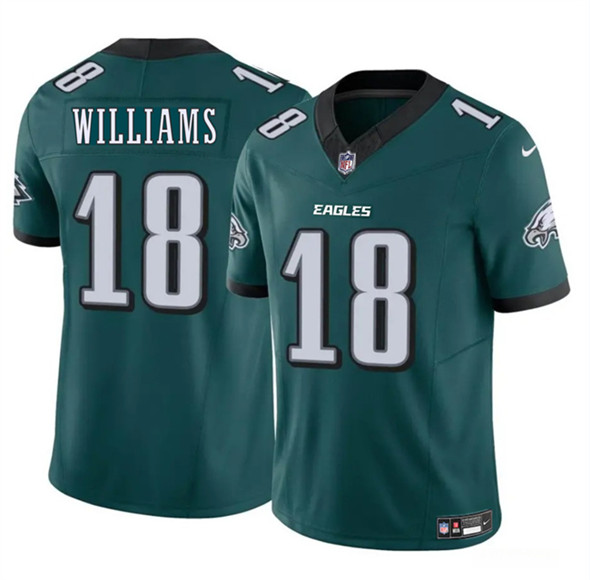 Men's Philadelphia Eagles #18 Avery Williams Green 2024 New F.U.S.E. Vapor Untouchable Limited Football Stitched Jersey