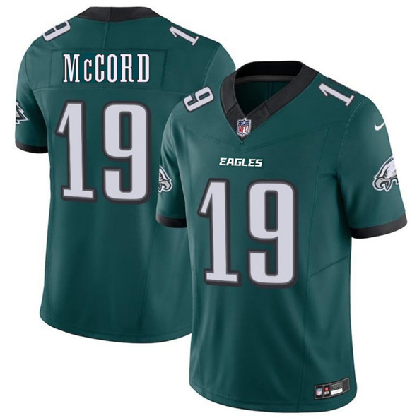 Men's Philadelphia Eagles #19 Kyle McCord Green 2025 Draft New F.U.S.E. Vapor Untouchable Limited Football Stitched Jersey
