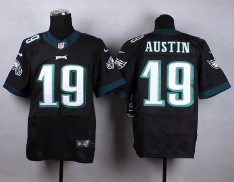 Men's Philadelphia Eagles #19 Miles Austin Black Nike Elite Jersey