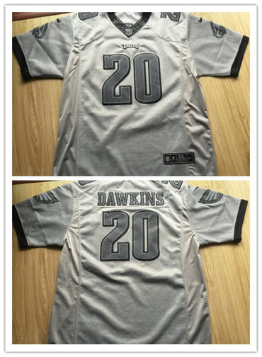 Men's Philadelphia Eagles #20 Brian Dawkins Nike Gray Gridiron Gray Limited Jersey