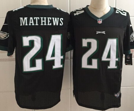 Men's Philadelphia Eagles #24 Ryan Mathews Nike 2014 Black Elite Jersey