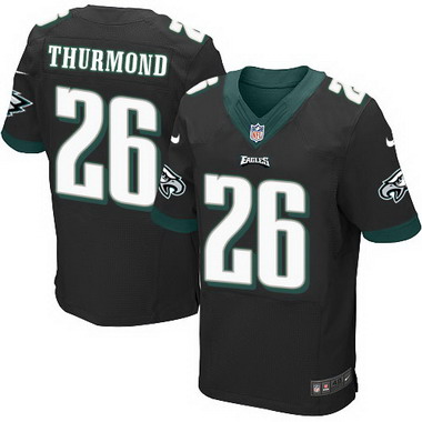 Men's Philadelphia Eagles #26 Walter Thurmond Black Alternate NFL Nike Elite Jersey
