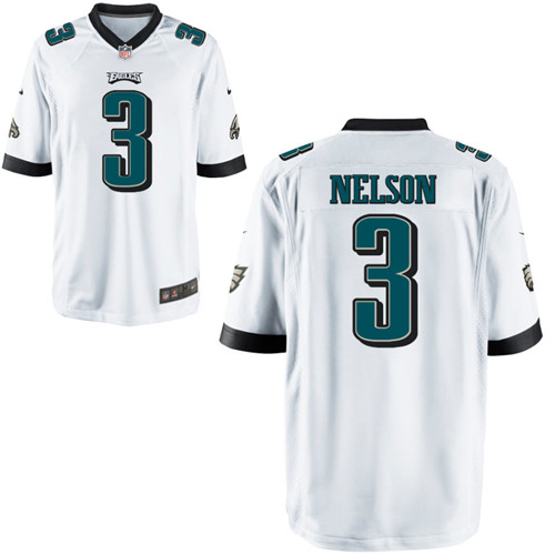 Men's Philadelphia Eagles #3 Steven nelson White Limited jersey