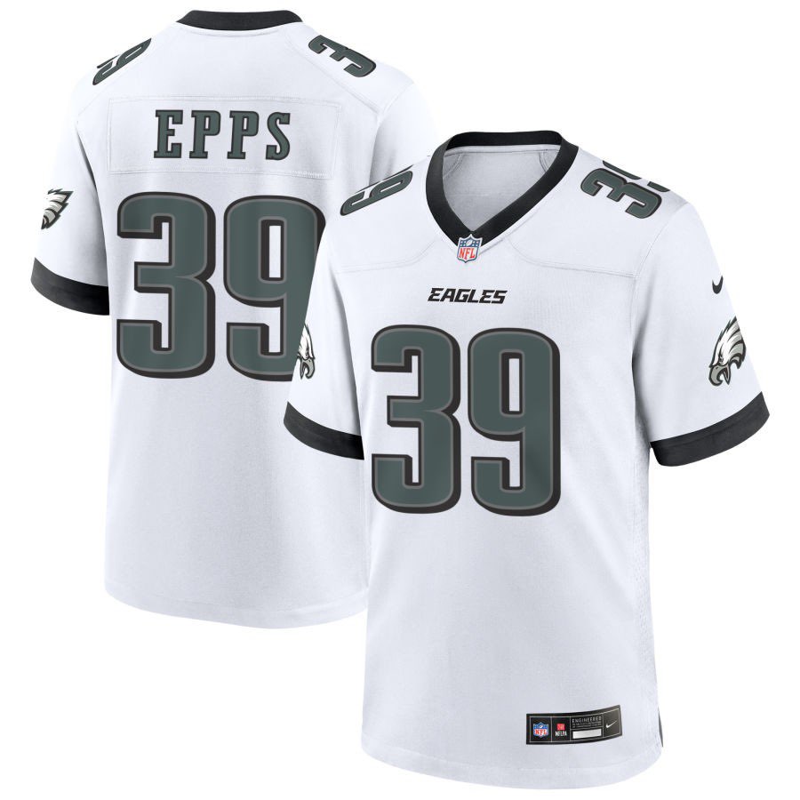 Men's Philadelphia Eagles #39 Marcus Epps White 2025 Vapor Untouchable Limited Stitched Football Jersey