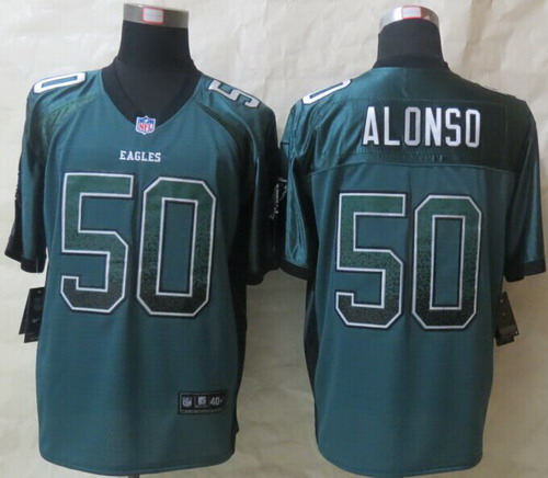 Men's Philadelphia Eagles #50 Kiko Alonso Nike Drift Fashion Green Elite Jersey