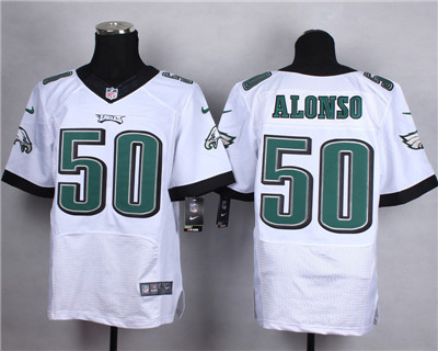 Men's Philadelphia Eagles #50 Kiko Alonso Nike Elite White Jersey
