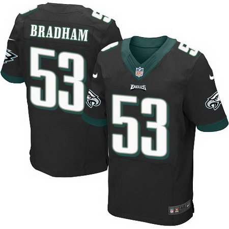 Men's Philadelphia Eagles #53 Nigel Bradham NEW Black Alternate Nike Elite Jersey