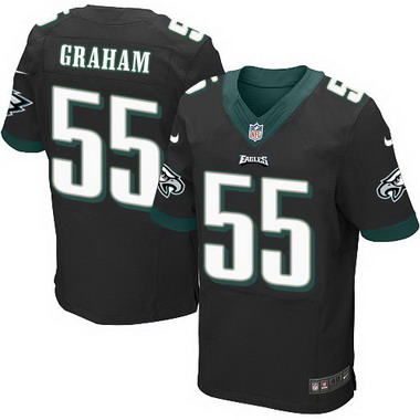 Men's Philadelphia Eagles #55 Brandon Graham Black Alternate NFL Nike Elite Jersey