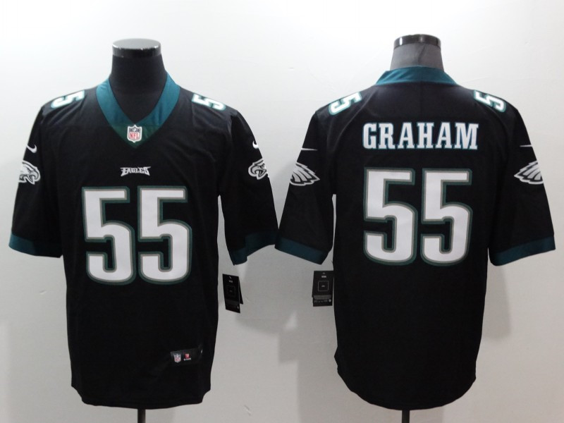 Men's Philadelphia Eagles #55 Brandon Graham Nike Black NFL Vapor Limited Jersey