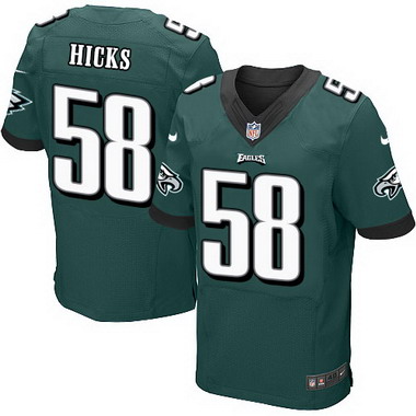 Men's Philadelphia Eagles #58 Jordan Hicks Midnight Green Team Color NFL Nike Elite Jersey
