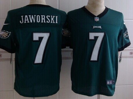 Men's Philadelphia Eagles #7 Ron Jaworski Retired Player Green Nik Elite Jersey