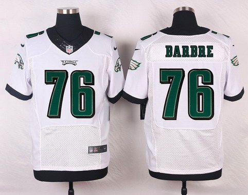 Men's Philadelphia Eagles #76 Allen Barbre White Road NFL Nike Elite Jersey
