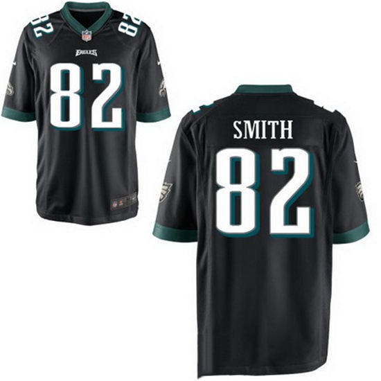 Men's Philadelphia Eagles #82 Torrey Smith Alternate Black Nike Elite Jersey