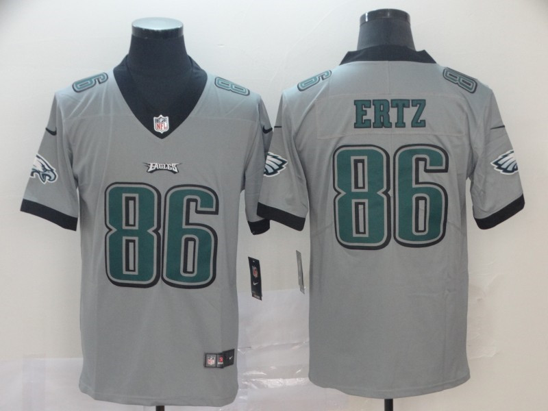 Men's Philadelphia Eagles #86 Zach Ertz Grey Nike NFL Inverted Legend Jersey