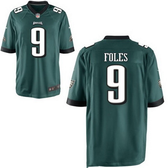 Men's Philadelphia Eagles #9 Nick Foles Nike Midnight Green Elite Jersey