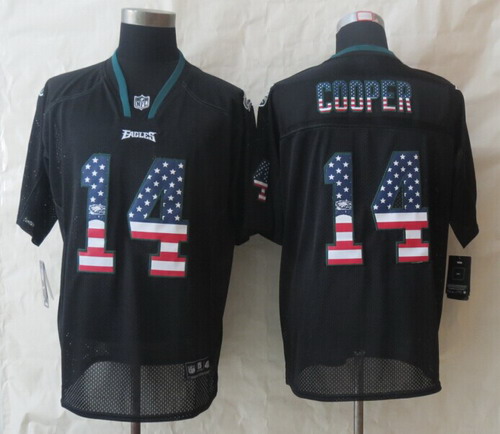 Men's Philadelphia Eagles #90 Marcus Smith 2014 USA Flag Fashion Black Nik Elite Jersey