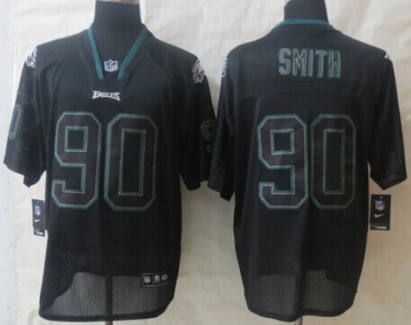 Men's Philadelphia Eagles #90 Marcus Smith Lights Out Black Nik Elite Jersey